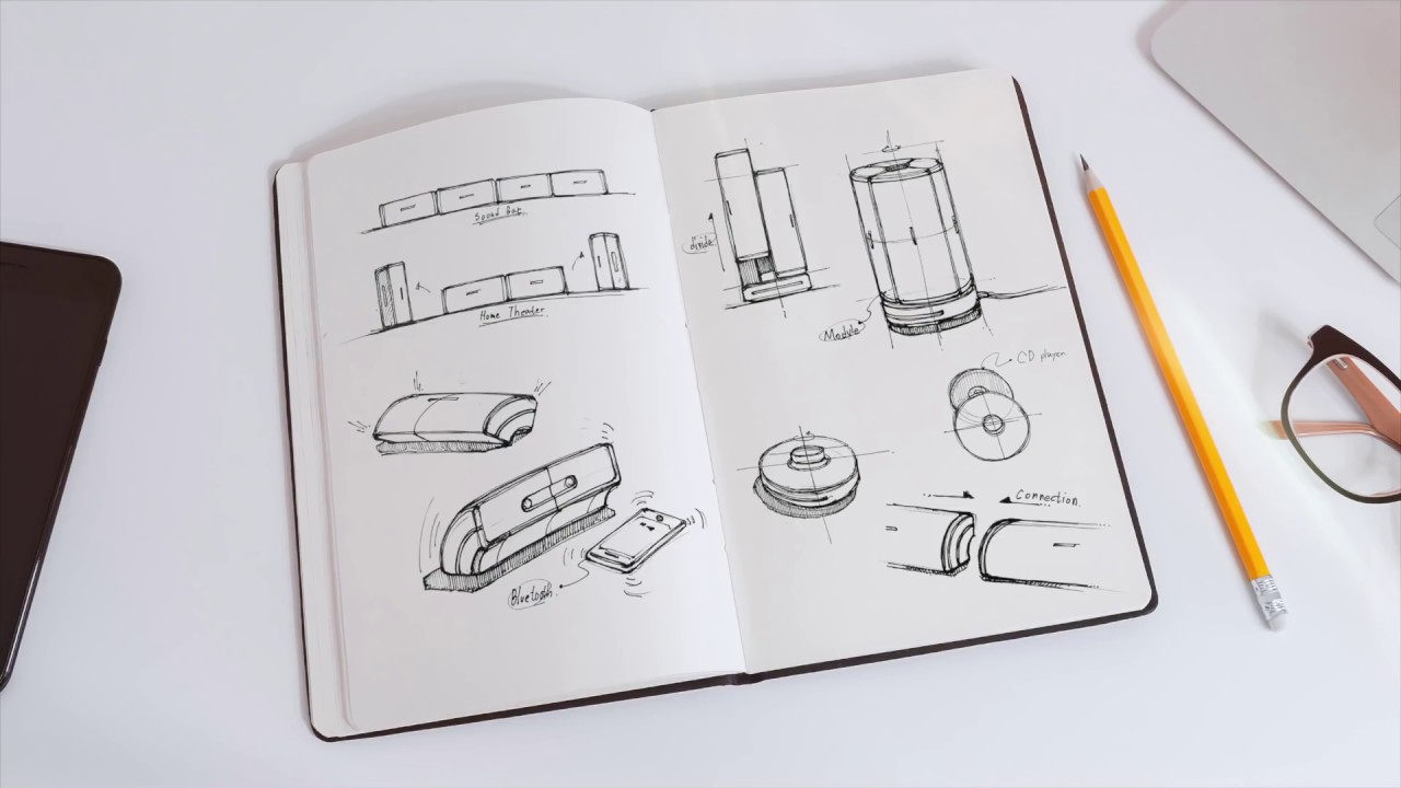 Product design prototype sketches