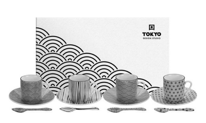Tokyo Design Studio, Nippon Black Espressoset 12-delig, porselein