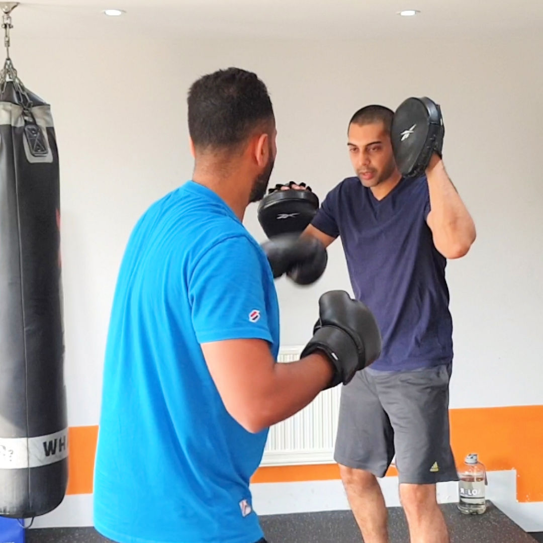 boxing training with personal trainer