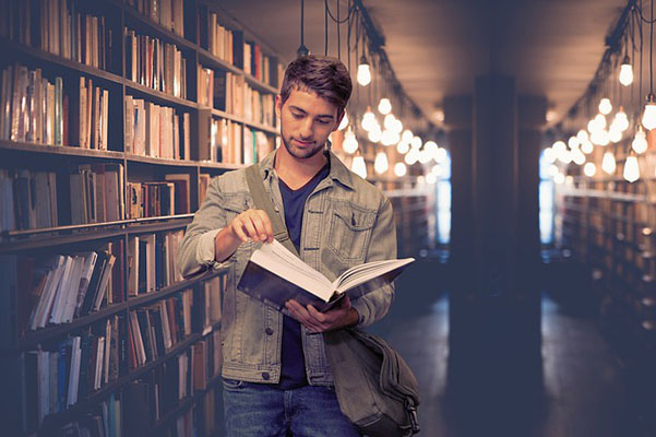 Man in Library
