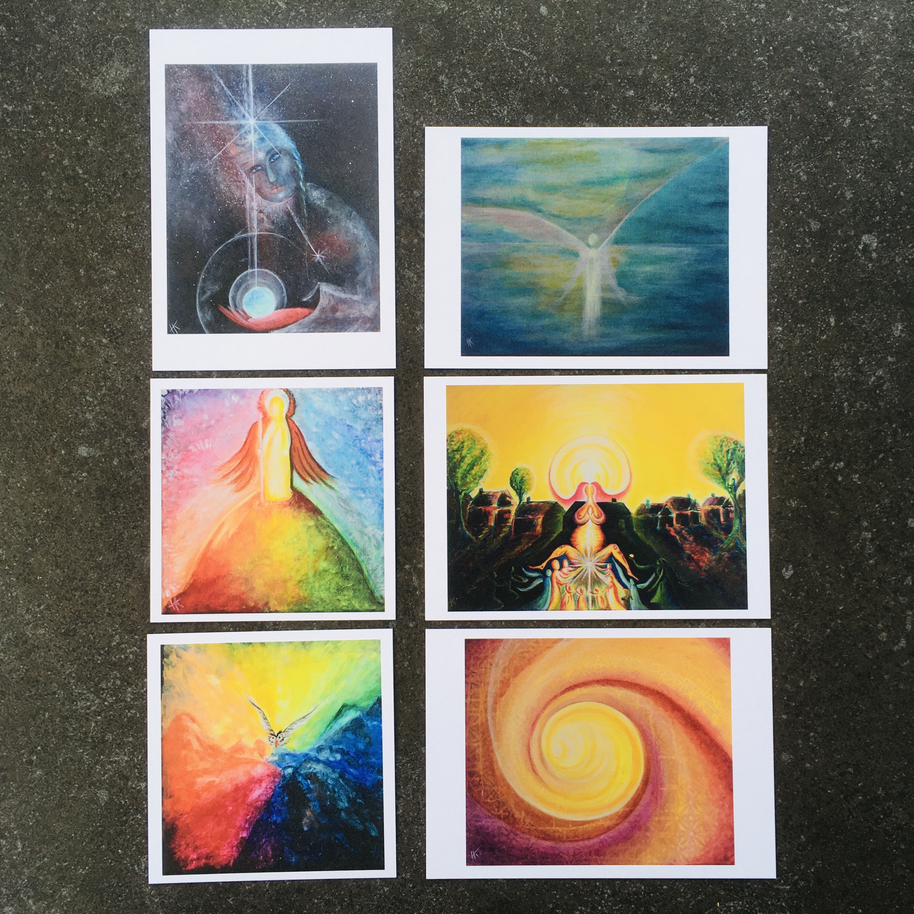 Licht - set van 6 kunstkaarten