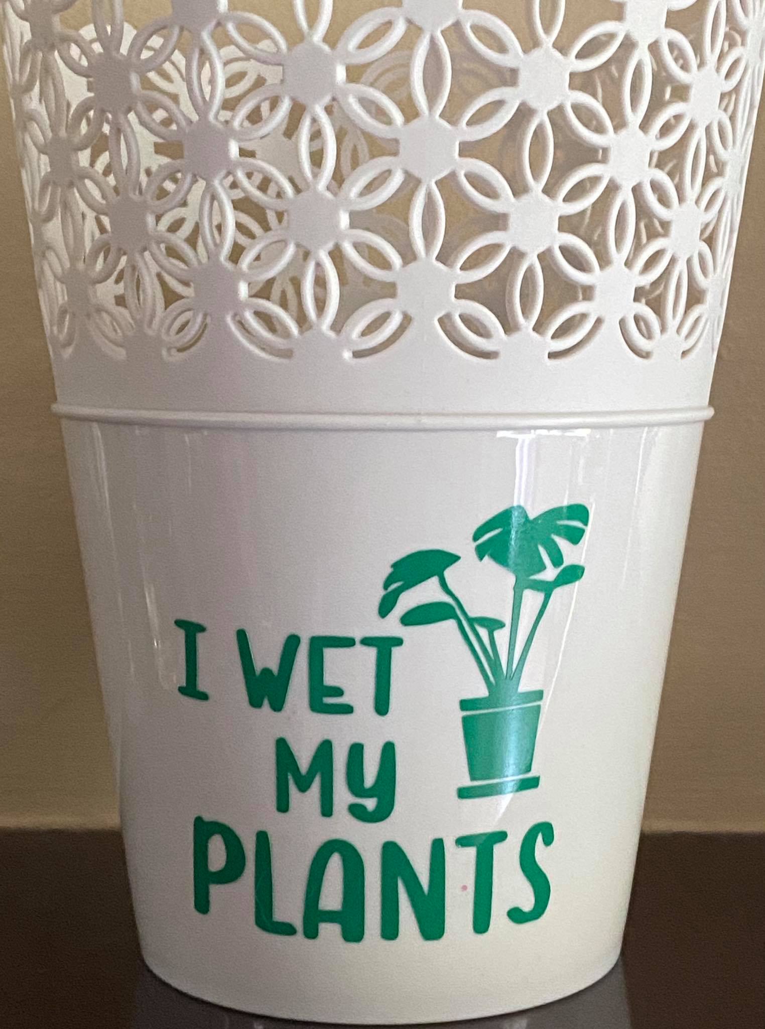 "I Wet My Plants" Plant Pot