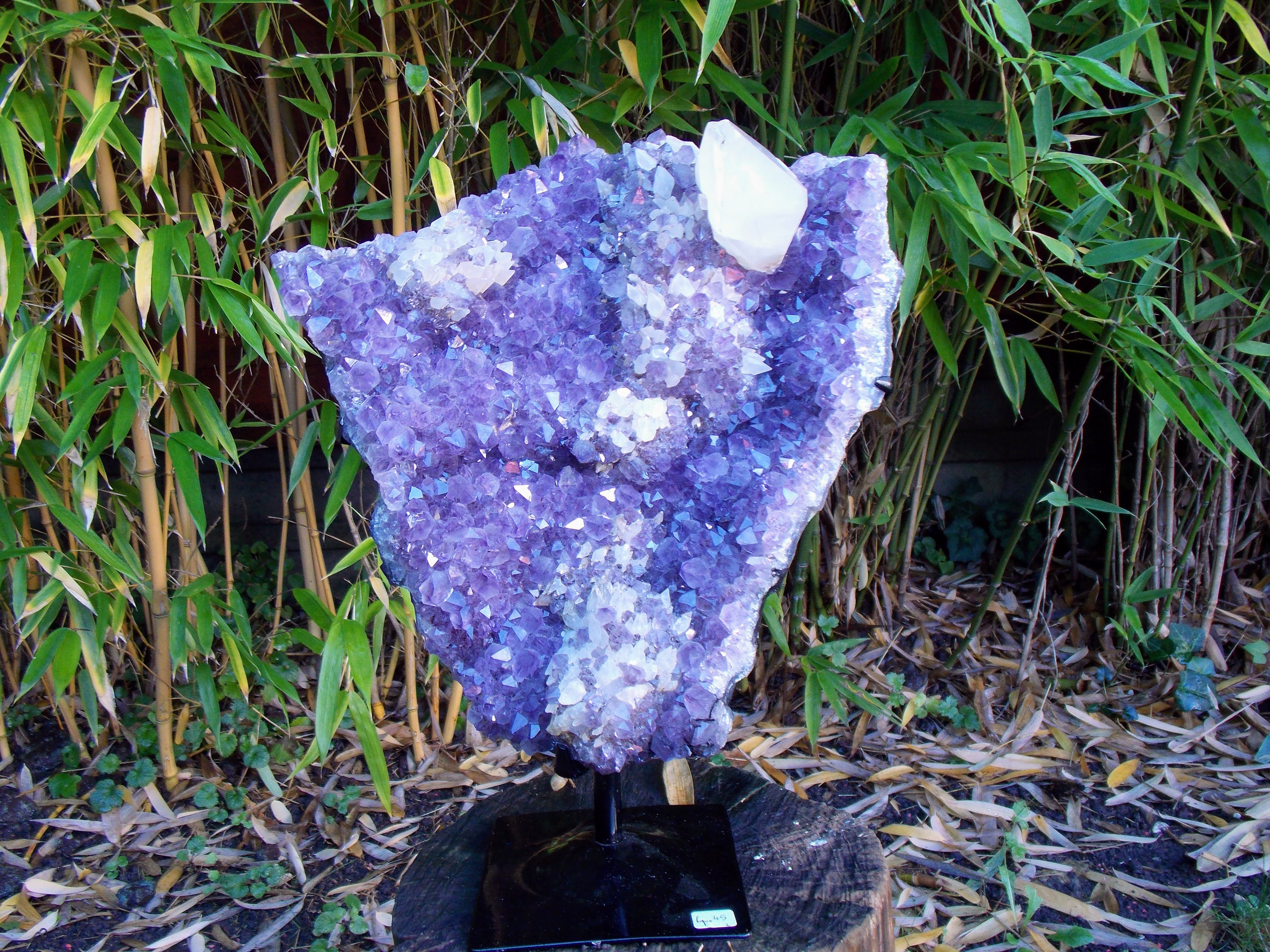 Amethyst Cluster With Calcite Inclusions