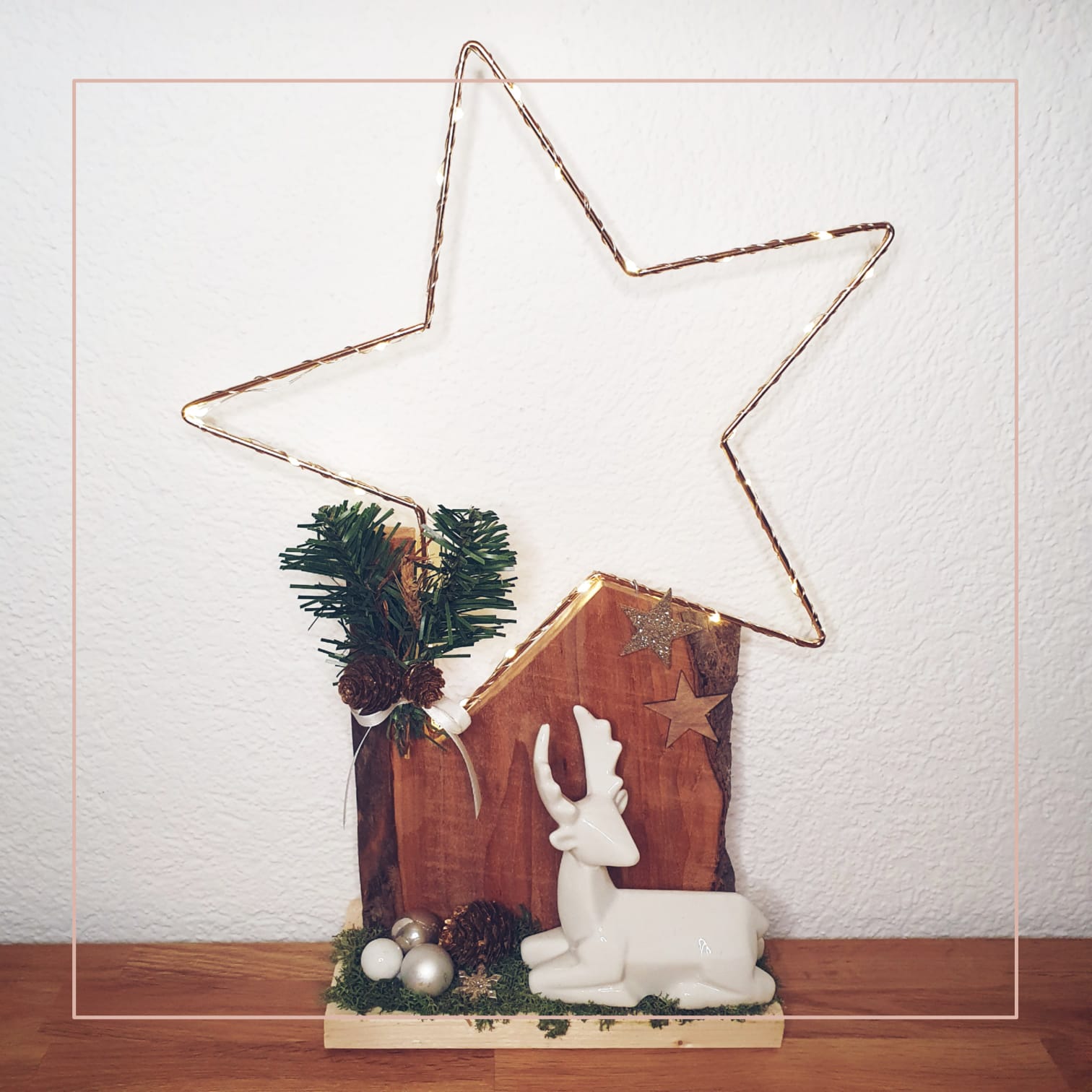 Sterndeko mit Hirsch