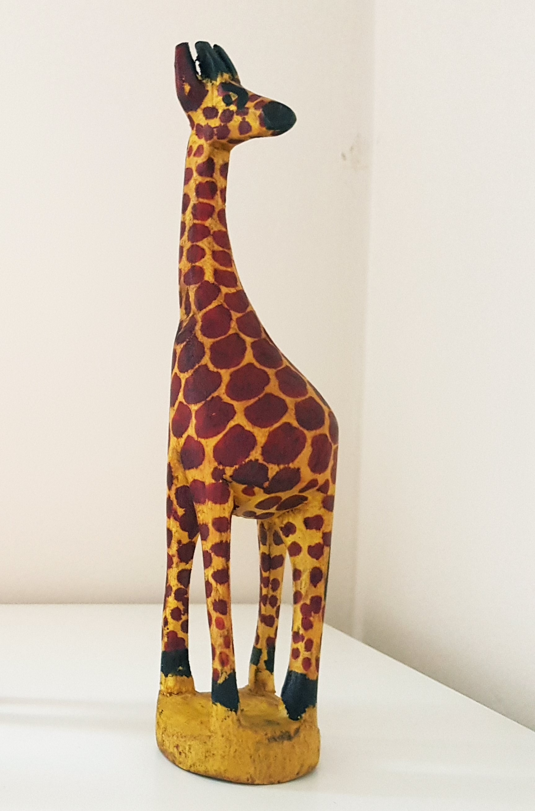 Hand Carved Wood Giraffe (Small)