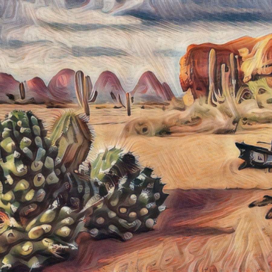 Vierkant peesdoek - stijlvolle kunst in woestijn thema