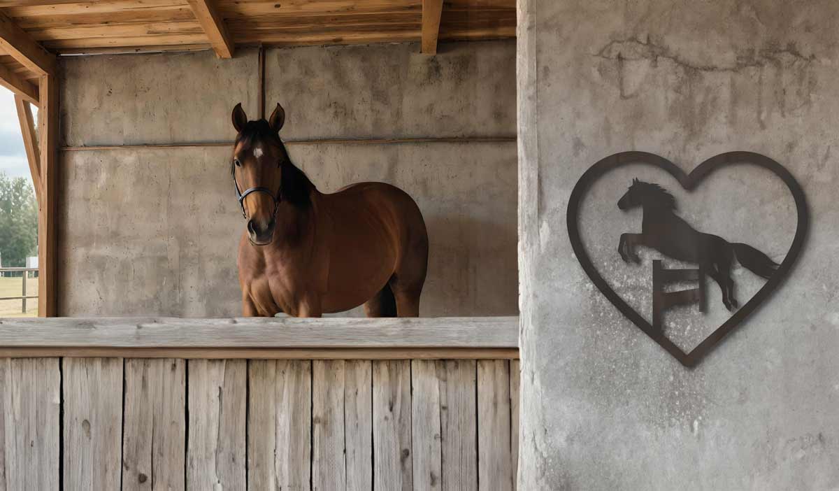 Cortenstaal paard in hart