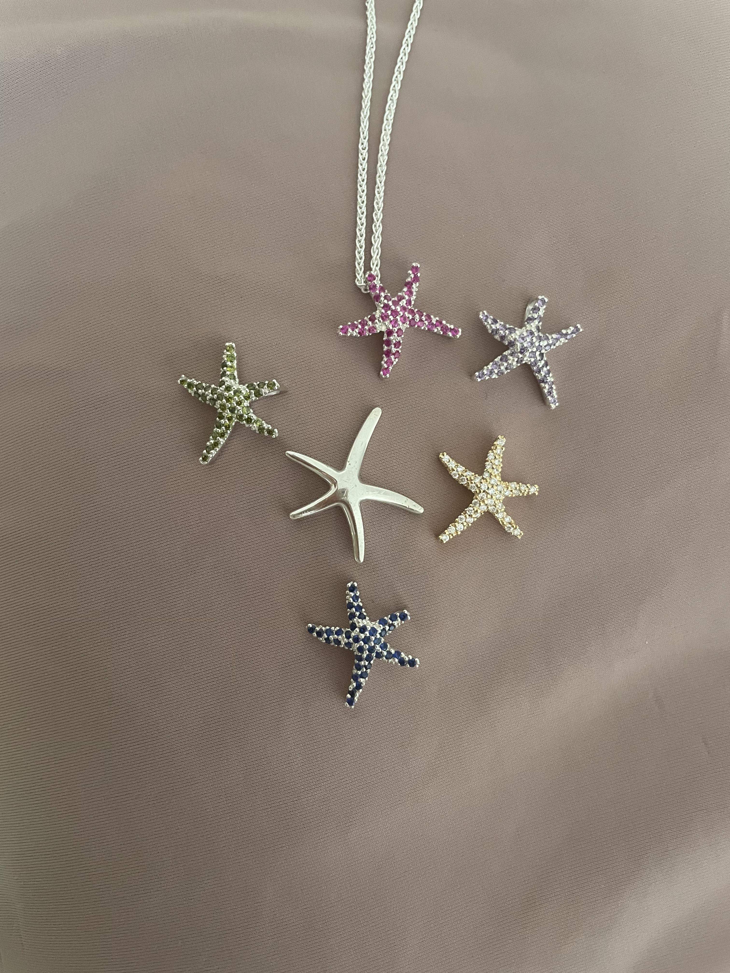 Starfish necklace (Peridot set)