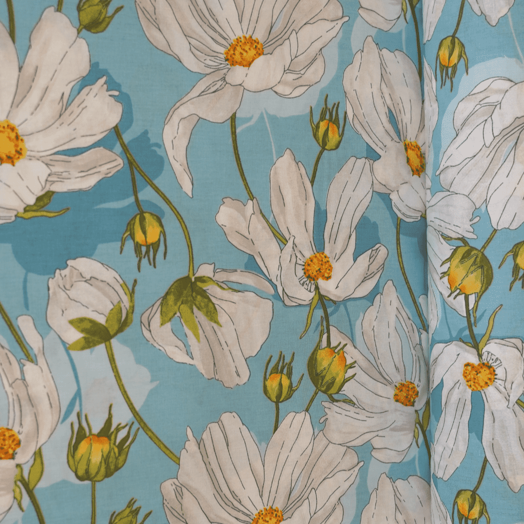 White daisy - poplin