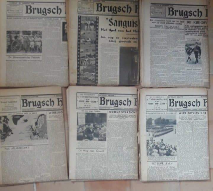 6 nummers Brugsch Handersblad 1938 - 1949
