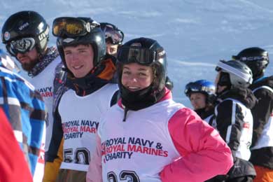 Photo of young cadets skiing