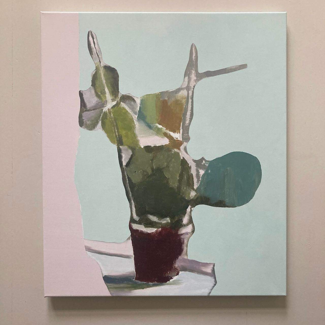 Untitled (cactus) 60 x 70 cm, acrylics & oil on canvas, 2022