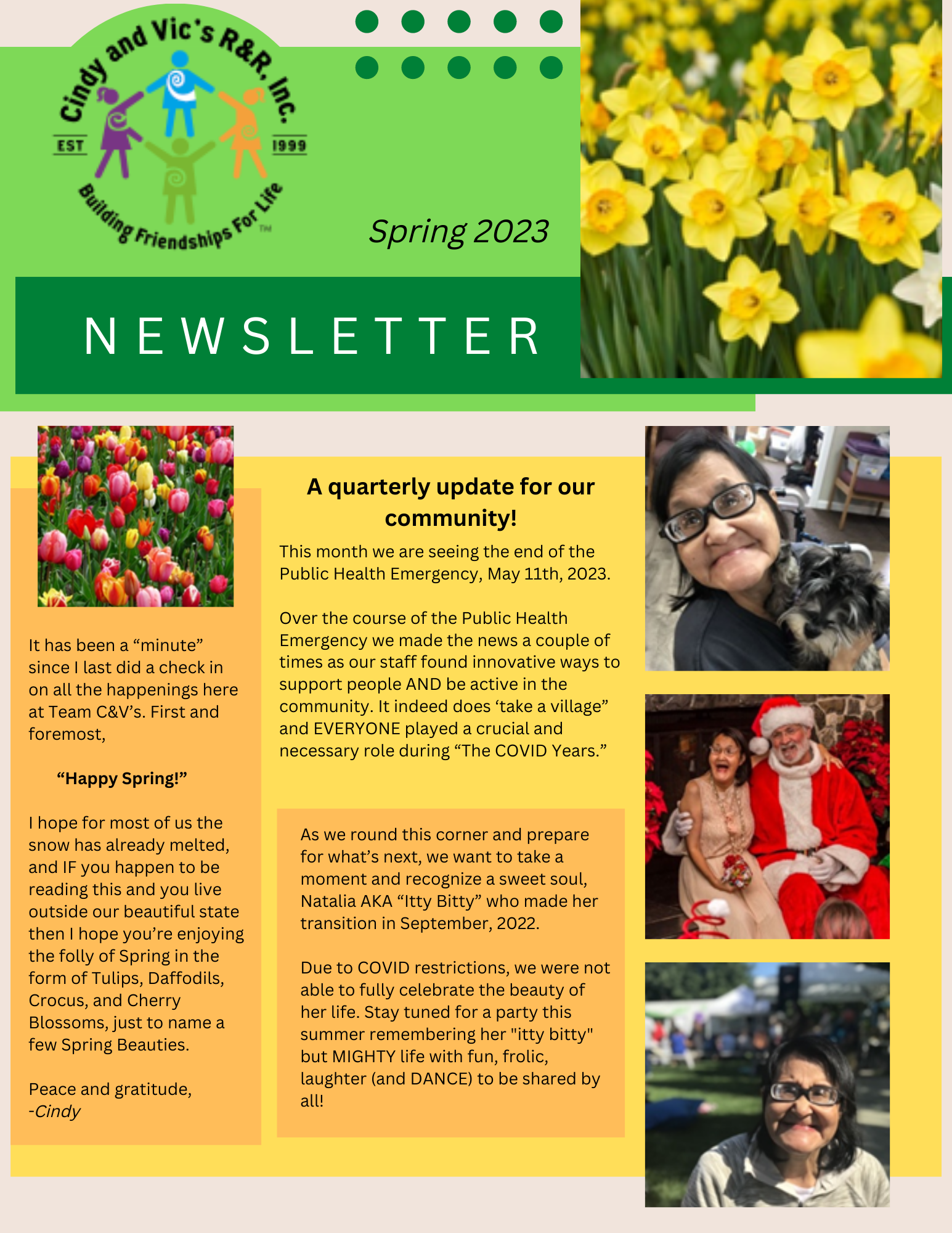 Spring Newsletter 2023 page 1png
