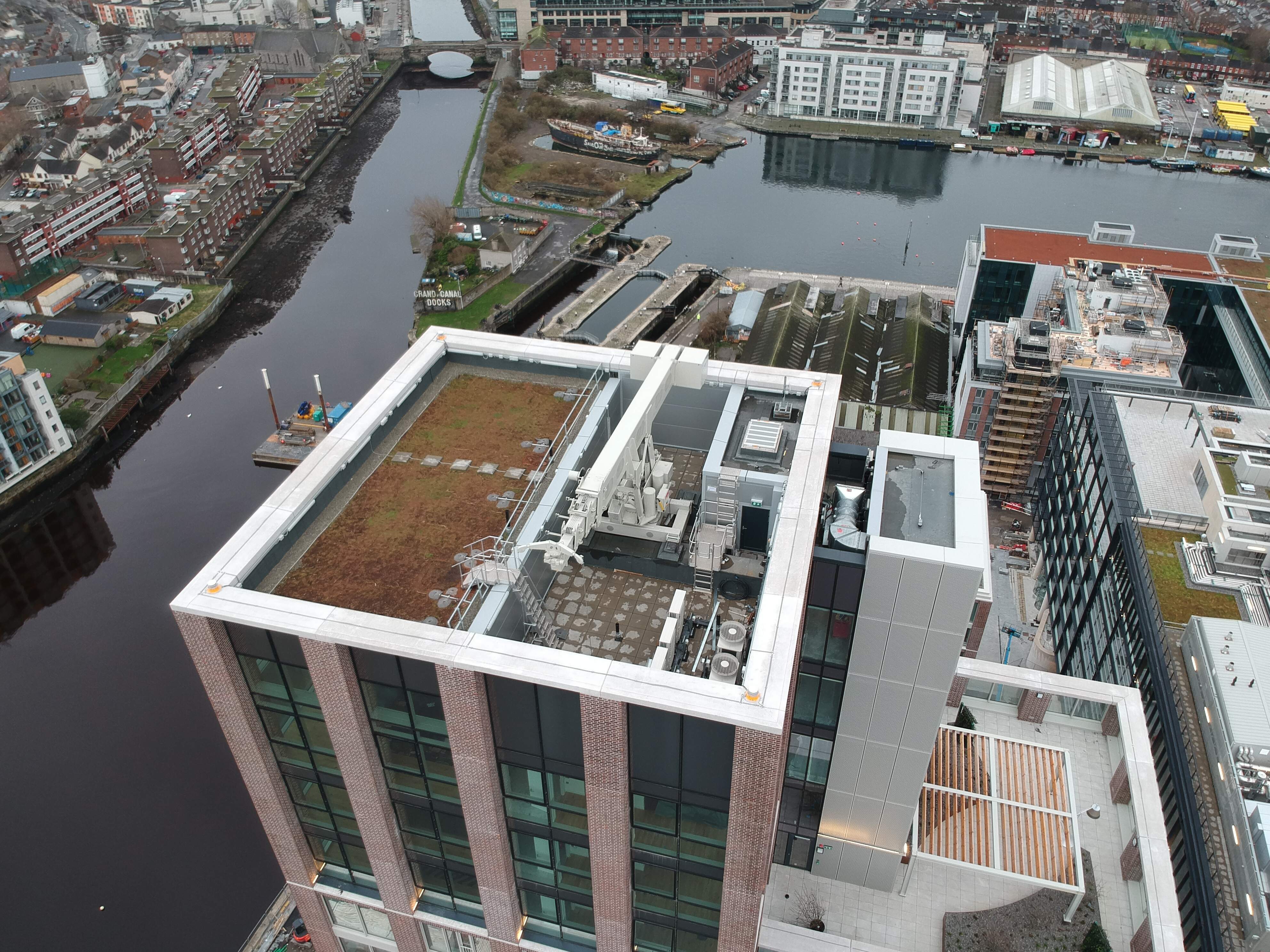 Building Maintenance Unit on Roof of Capital Dock