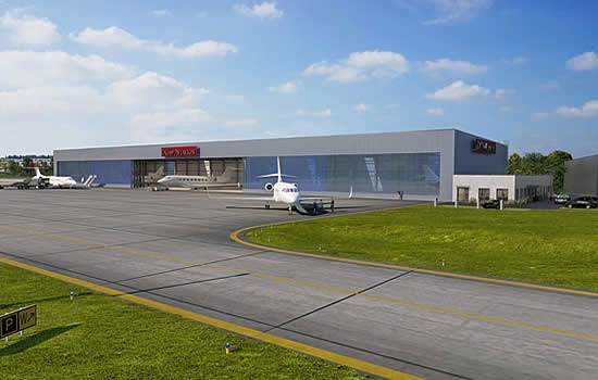 DC Aviation opening new hangar at Munich-Oberpfaffenhofen, Germany