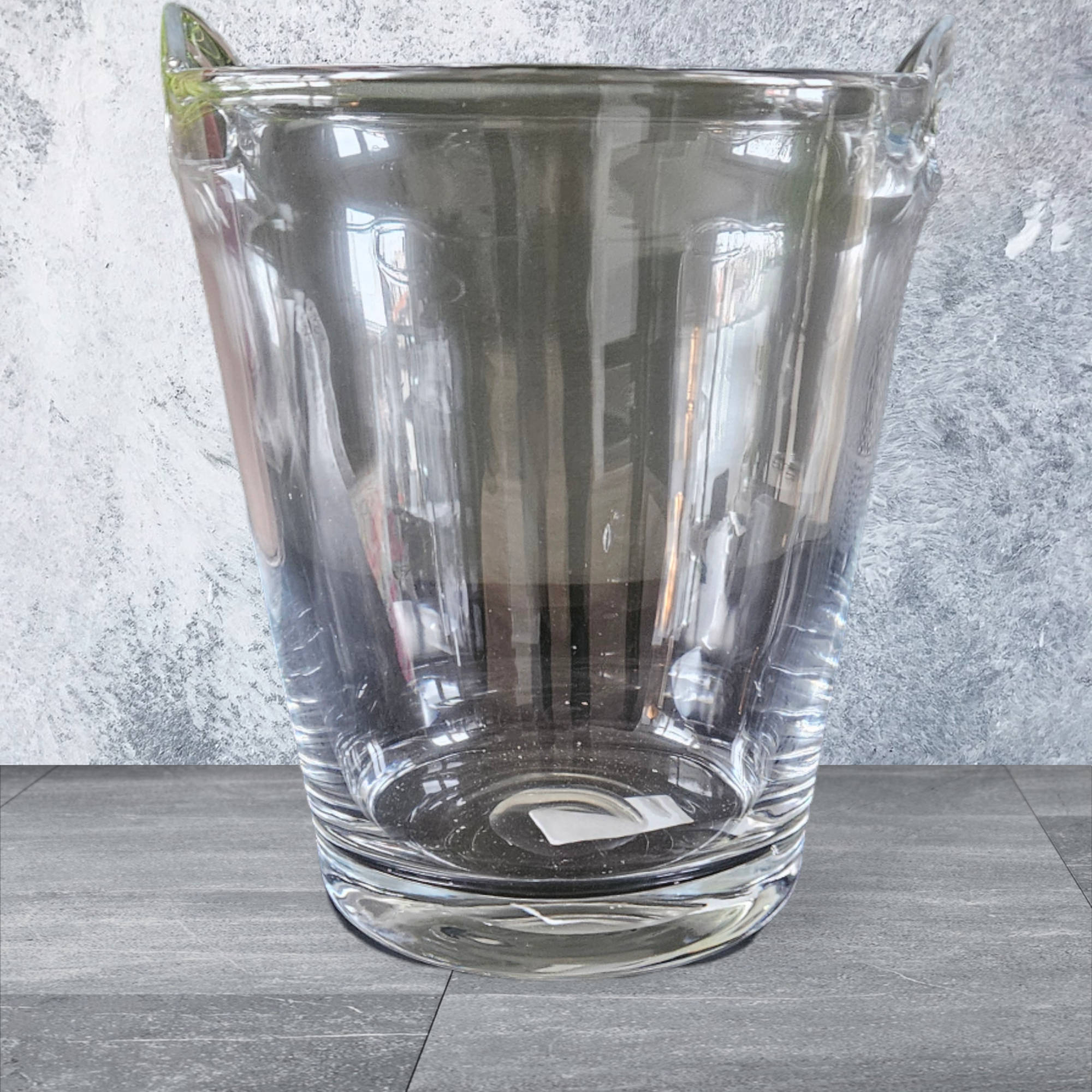 FIDRIO, transparant glazen bloemenvaas of wijnkoeler