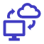 Cloud based technology icon
