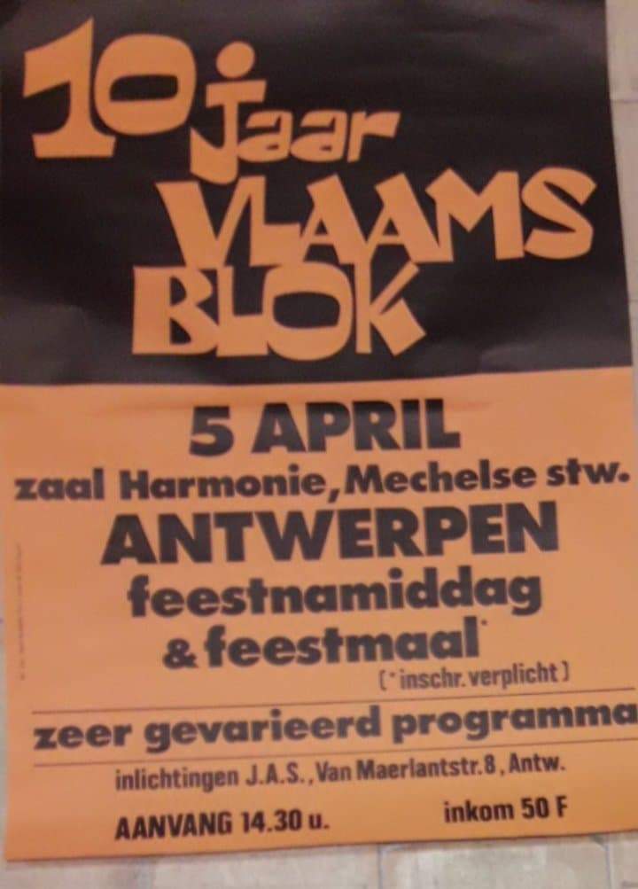 Affiche Vlaams Blok -  10 jaar Vlaams Blok / 45 x 60 cm