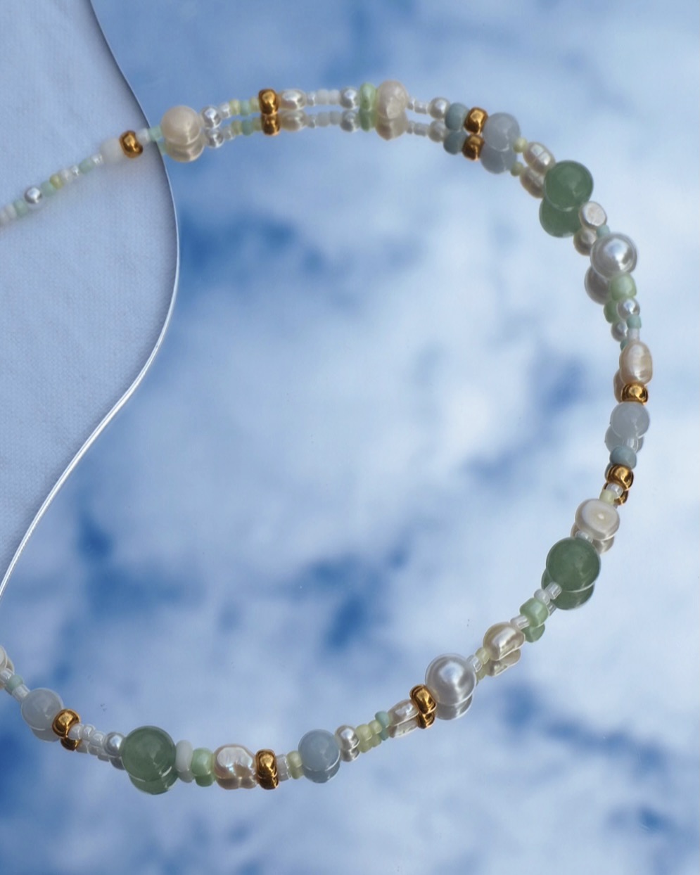 pearls & gemstones necklace