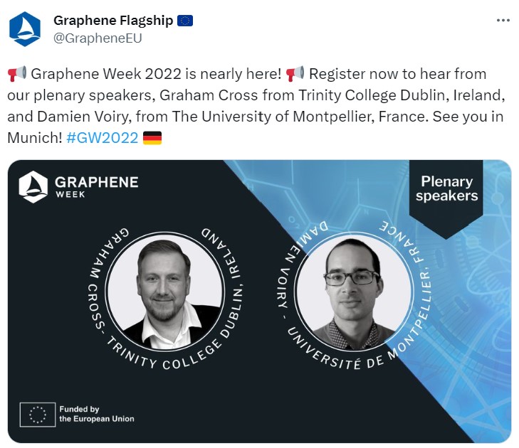 SSLiP Coordinator presents at Graphene Week 2022